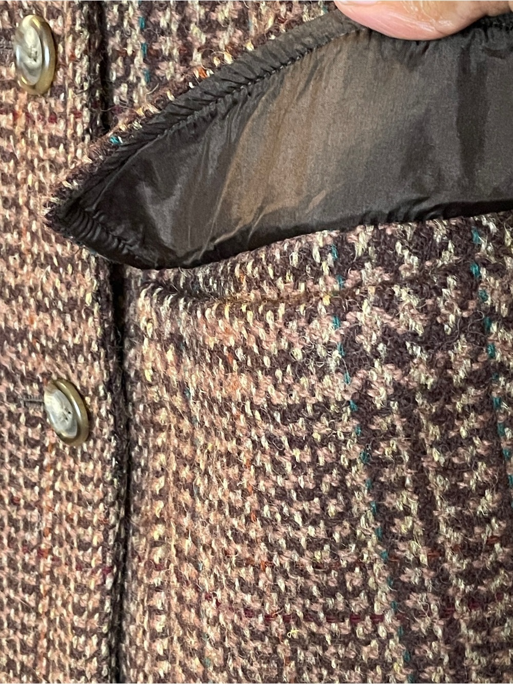 Vintage Ralph Lauren Purple Label Wool Glen Plaid Jacket Size 6 - Picture 7 of 13